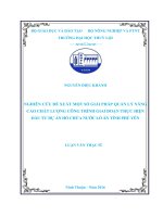 nghiên cứu đề xuất một số giải pháp quản lý nâng cao chất lượng công trình giai đoạn thực hiện đầu tư dự án hồ chứa nước lỗ ân tỉnh phú yên 