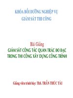 BP_Bài Giảng_Giám Sát công tác Quan Trắc Đo đạc trong Xây Dựng