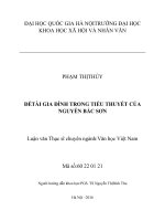 Đề tài gia đình trong tiểu thuyết của Nguyễn Bắc Sơn