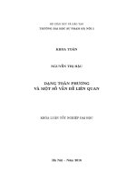 Khoá luận tốt nghiệp dạng toàn phương và một số vấn đề liên quan 