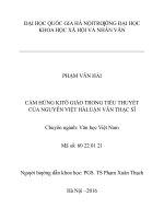 Cảm hứng Kitô giáo trong tiểu thuyết của Nguyễn Việt Hà