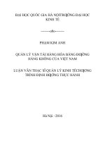 Quản lý vận tải hàng hóa bằng đường hàng không của Việt Nam