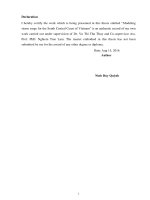 Modeling storm surge for the south central coast of vietnam 