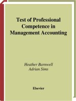 Test of professional competence in management accounting by heather barnwell and adrian sims 