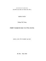 Khoá luận tốt nghiệp phép nghịch đảo và ứng dụng 