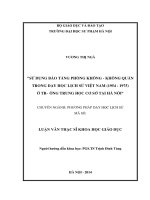Đề tài Sử dụng Bảo tàng Phòng không - không quân trong dạy học lịch sử Việt Nam (1954 – 1975) ở trường Trung học cơ sở tại Hà Nội