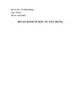 ĐỒ án KINH tế đầu tư xây DỰNG 