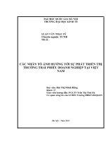 CÁC NHÂN tố ẢNH HƯỞNG tới sự PHÁT TRIỂN THỊ TRƯỜNG TRÁI PHIẾU DOANH NGHIỆP tại VIỆT NAM 