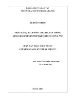 Thiết kế bộ tách sóng cho truyền thông mimo SDM chuyển tiếp hai chiều sử dụng PNC 