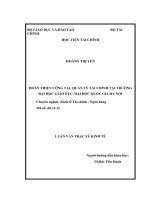 HOÀN THIệN CÔNG tác QUảN lý tài CHÍNH tại TRƯờNG đại học GIÁO dục, đại học QUốC GIA hà nội 