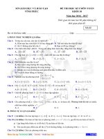 SGD vĩnh phúc đề thi học kỳ 1 môn toán 10