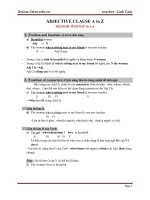 Mệnh đề tính từ  a đến z