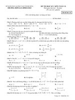 DE THI HK 1  TOAN 10 