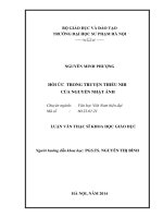 Luận văn Hồi ức trong truyện thiếu nhi của Nguyễn Nhật Ánh