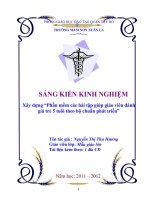 Xây dựng “phần mềm các bài tập giúp giáo viên đánh giá trẻ 5 tuổi theo bộ chuẩn phát triển  