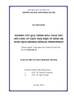 Nghiên cứu quá trình hòa tách thu hồi vàng từ chất thải điện từ bằng hệ dung dịch AMONIAC Đồng(II) THIOSUNPHAT 