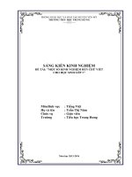 Một số kinh nghiệm rèn chữ viết cho học sinh lớp 1 