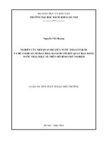 Nghiên cứu mối quan hệ giữa nước thải có muối và hệ vi khuẩn nitrat hóa, so sánh với kết quả chạy bằng nước thải thực tế trên mô hình thử nghiệm 