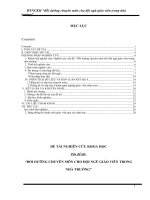 Bồi dưỡng chuyên môn cho đội ngũ giáo viên trong trường mầm non 