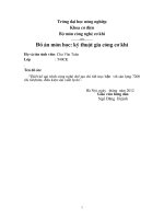 ĐỒ án 3 đồ án môn học: “Kỹ thật gia công cơ khí”