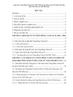 Luận văn Công đồng Vatican II ( 1962-1965) và tác động của nó tới Giáo hội Công giáo Việt Nam ( từ 1965 đến nay)