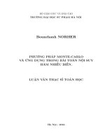 PHƯƠNG PHÁP MONTE CARLO và ỨNG DỤNG TRONG bài TOÁN nội SUY hàm NHIỀU BIẾN 