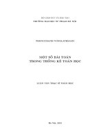 Luận văn Một số bài toán trong thống kê toán học