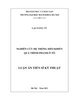 Nghiên cứu hệ thống điều khiển quá trình phanh ô tô 