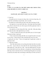 Ý thức và vai trò của tri thức khoa học trong công cuộc đổi mới của nước ta hiện nay  tiểu luận cao học