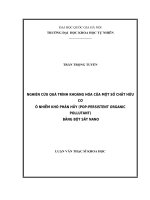 NGHIÊN cứu QUÁ TRÌNH KHOÁNG hóa của một số CHẤT hữu cơ ô NHIỄM KHÓ PHÂN hủy (POP PERSISTENT ORGANIC POLLUTANT) BẰNG bột sắt NANO