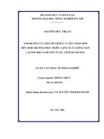 Luận văn báo cáo: Ảnh hưởng của mật độ trồng và mức phân bón đến sinh trưởng phát triển, năng suất giống ngô lai đơn B06 trồng tại huyện Tứ Kỳ, tỉnh Hải Dương