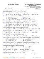 ĐỀ THI VÀ ĐÁP ÁN TOAN 10 HKI THPT DA PHUC