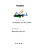 Một số biện pháp rèn chữ viết  cho học sinh lớp 1 