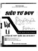 siêu tư duy vật lý luyện đề THPT quốc gia 2016   2017   trần thanh giang