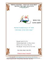 Kinh nghiệm dạy từ mới cho học sinh tiểu học 