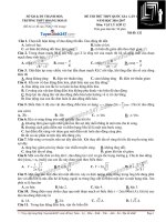 ĐỀ lí và đáp án THPT HOẰNG hóa II THANH hóa lần 1 