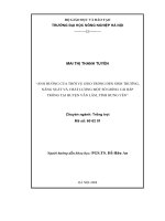 Luận văn báo cáo: Ảnh hưởng của thời vụ gieo trồng đến sinh trưởng, năng suất và chất lượng một số giống cải bắp trồng tại huyện Văn Lâm, tỉnh Hưng Yên
