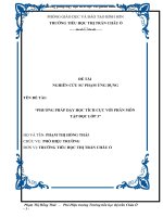 PHƯƠNG PHÁP dạy học TÍCH cực với PHÂN môn tập đọc lớp 3  