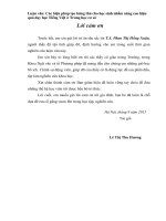 Luận văn Các biện pháp tạo hứng thú cho học sinh nhằm nâng cao hiệu quả dạy học Tiếng Việt ở Trung học cơ sở