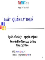 SLIDE BÀI GIẢNG ÔN THI CÔNG CHỨC THUẾ