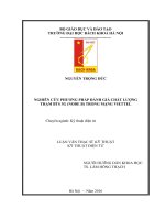 Nghiên cứu phương pháp đánh giá chất lượng trạm BTS 3g (node b) trong mạng viettel  