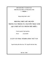 Luận văn Phương thức kể chuyện trong tác phẩm của Nguyễn Nhật Ánh (qua một số tác phẩm tiêu biểu)