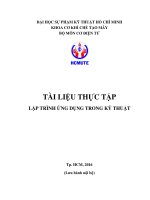 Tài liệu thực tập lập trình ứng dụng trong kỹ thuật   PAPE311426