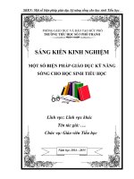 Một số biện pháp giáo dục kỹ năng sống cho học sinh tiểu học   