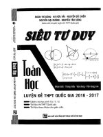 siêu tư duy toán học luyện đề THPT quốc gia 2016   2017 
