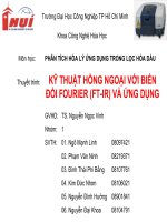 KỸ THUẬT HỒNG NGOẠI VỚI BIẾN ĐỔI FOURIER (FTIR) VÀ ỨNG DỤNG