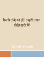 Tranh chấp và giải quyết tranh chấp quốc tế 