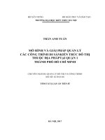 Mô hình và giải pháp quản lý các công trình di sản kiến trúc đô thị thuộc địa pháp tại quận 1 thành phố hồ chí minh  