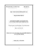 Cách giải quyết khiếu nại về đất đai của ủy ban nhân dân tỉnh gia lai (tt) 