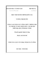 Nâng cao năng lực công chức phòng nội vụ thuộc ủy ban nhân dân cấp huyện trên địa bàn tỉnh bắc ninh (tt) 